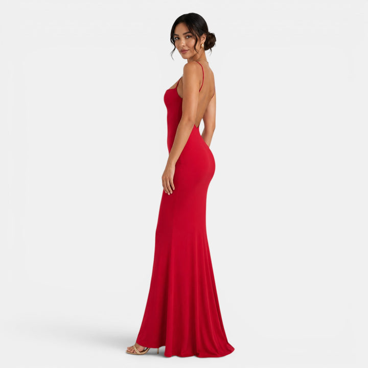 Red Backless Dress