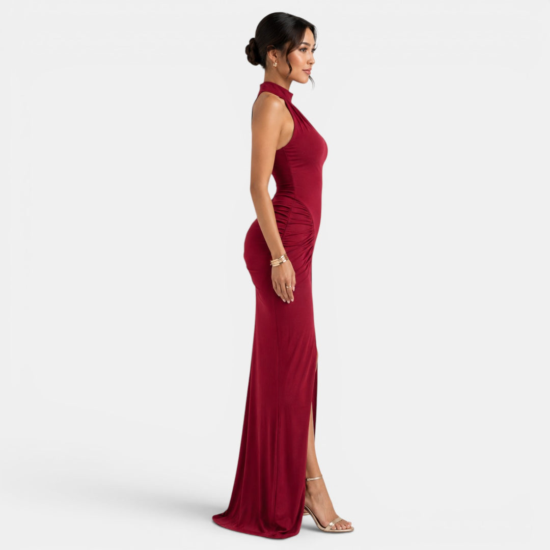 Vestido Largo Rojo Halter