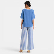 Women's Striped Linen Set