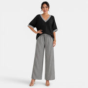 Women's Striped Linen Set