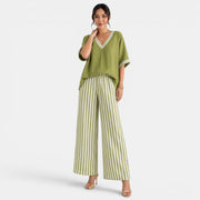 Women's Striped Linen Set