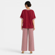 Women's Striped Linen Set
