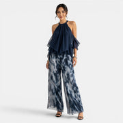 Women's Navy Halter Summer Set