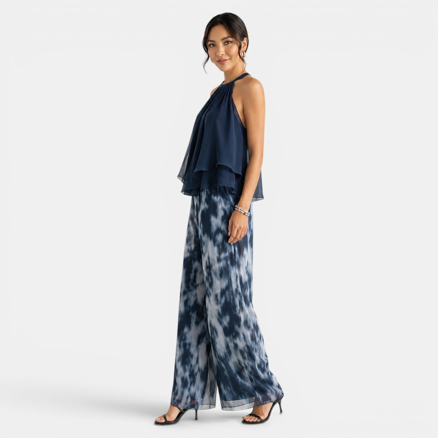Women's Navy Halter Summer Set