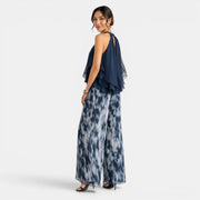 Women's Navy Halter Summer Set