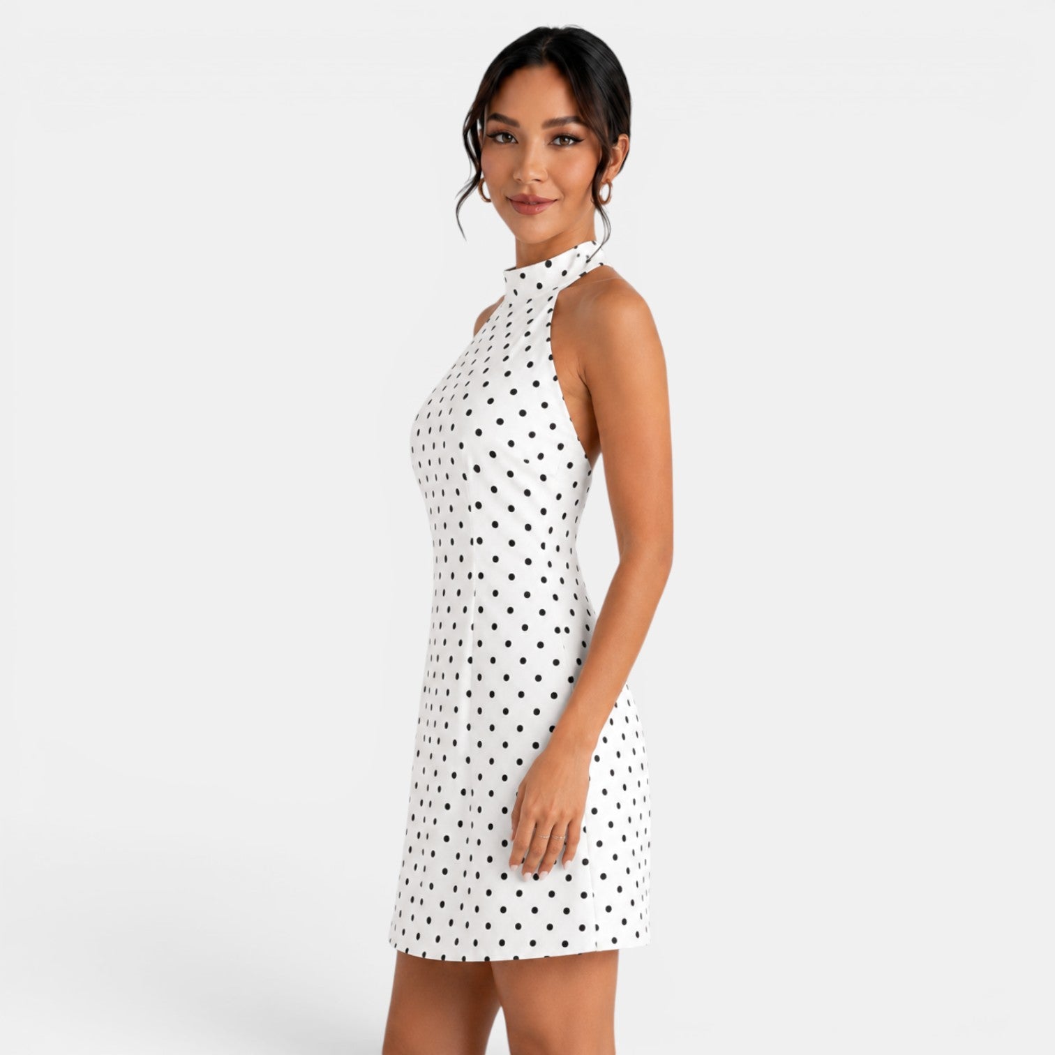 Vestido Corto Lunares Mujer