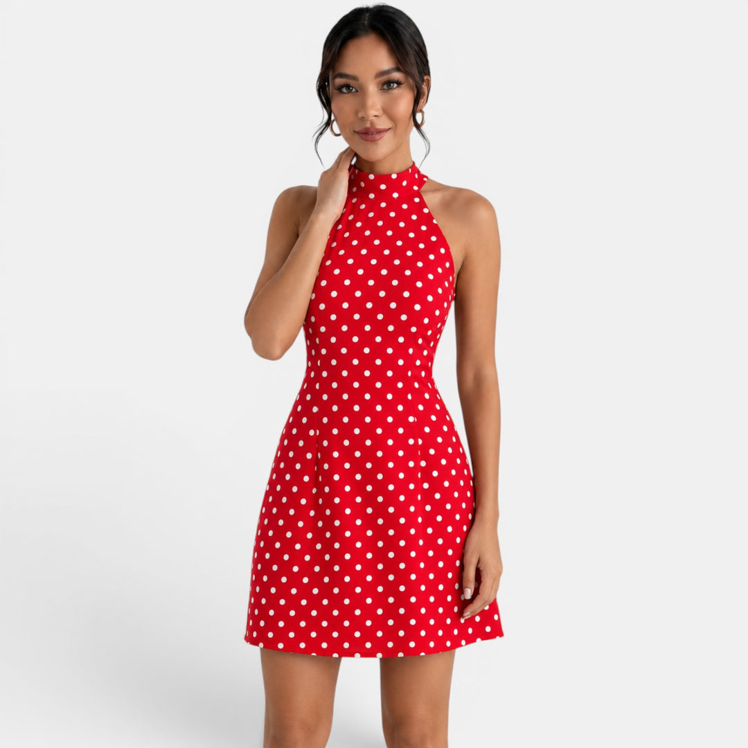 Vestido Corto Lunares Mujer