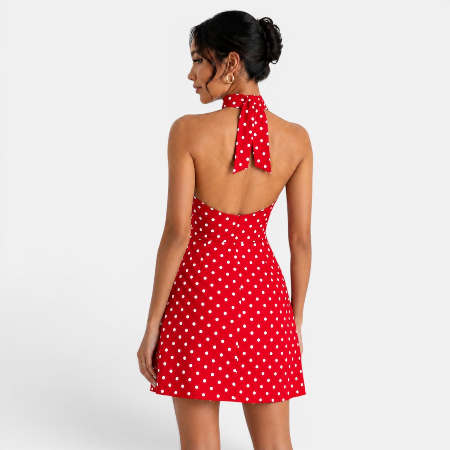 Vestido Corto Lunares Mujer