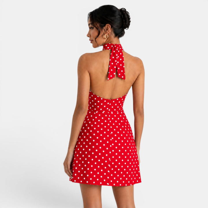 Vestido Corto Lunares Mujer