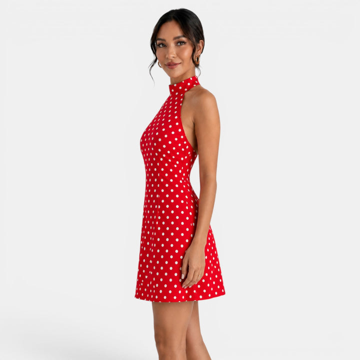 Vestido Corto Lunares Mujer