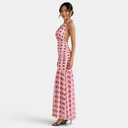 Women's Polka Dot Halter Dress