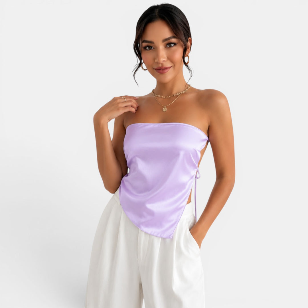 Top Satinado Mujer