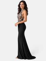 Vestido de Fiesta Negro Sirena