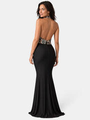 Vestido de Fiesta Negro Sirena