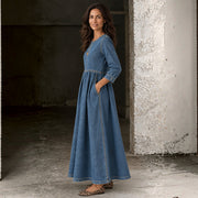 Women's Long Sleeve Denim Dress