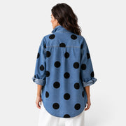 Camisa Mujer Lunares con Botones
