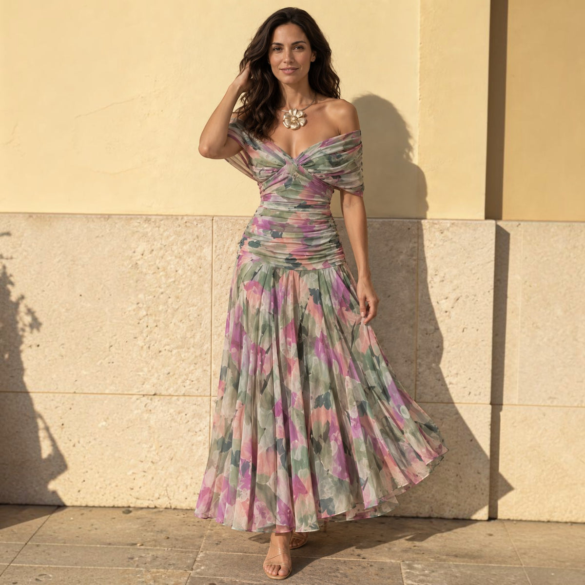 Long Floral Wedding Guest Dress