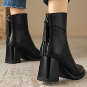 Botines Mujer Tacón Grueso Retro