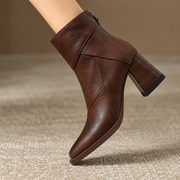 Botines Mujer Tacón Grueso Retro