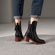 Botines Mujer Tacón Grueso Elegantes