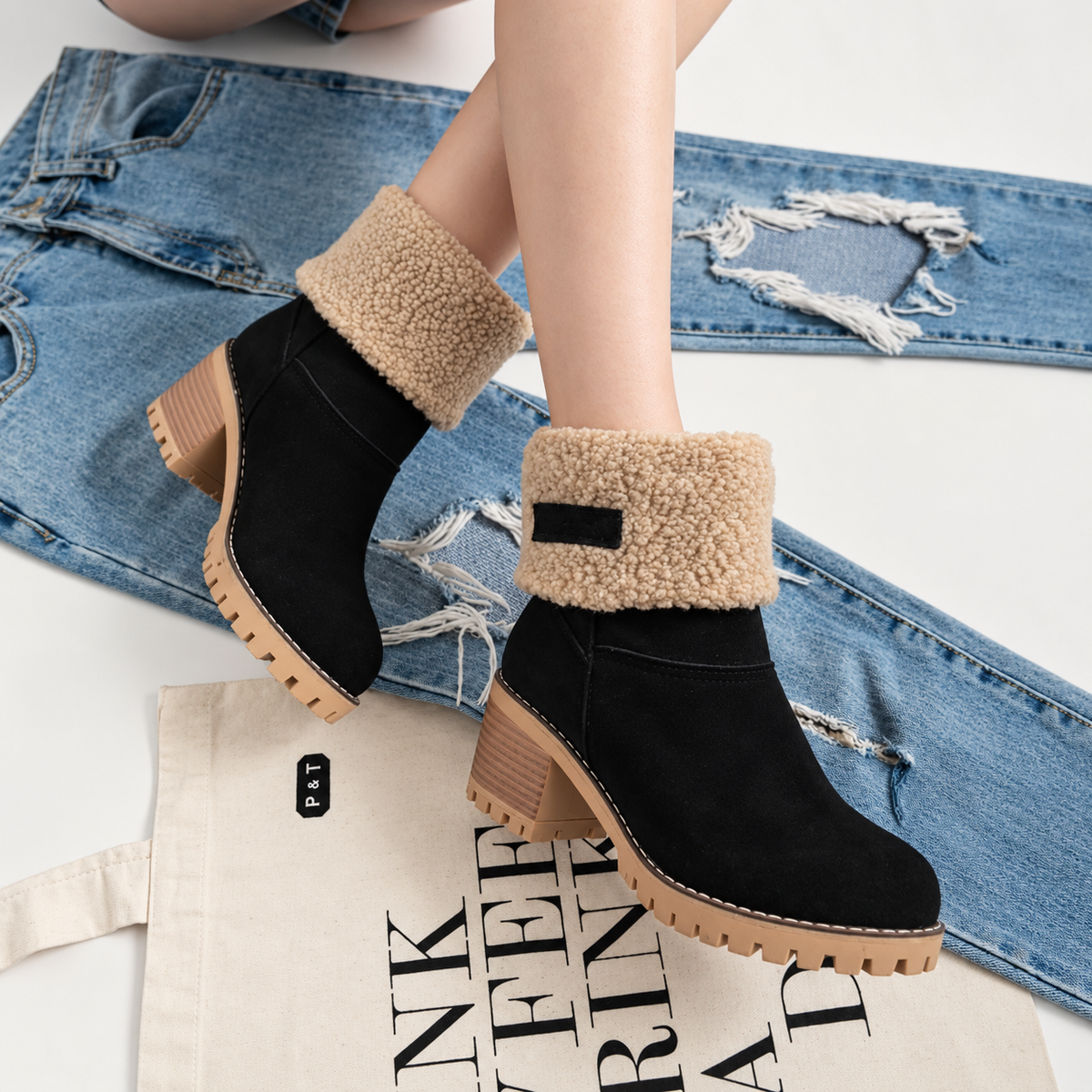 Botines Mujer Forrados Pelo Invierno
