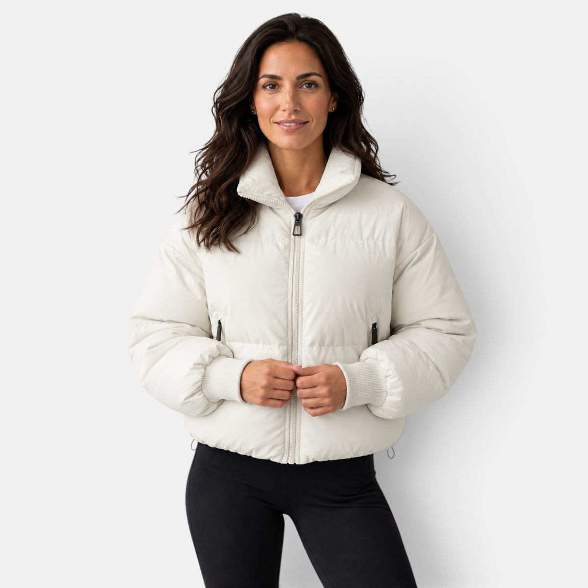 Chaqueta Corta Mujer Acolchada Ligera Invierno