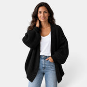 Cárdigan Mujer Oversize de Punto Manga Larga