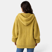Cárdigan Largo Mujer con Capucha y Botones