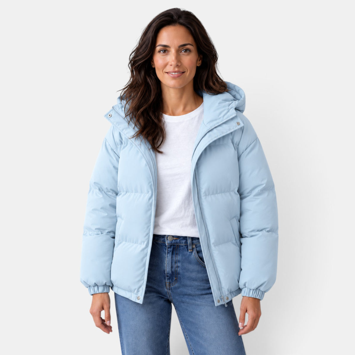 Chaqueta Acolchada Unisex Invierno con Capucha