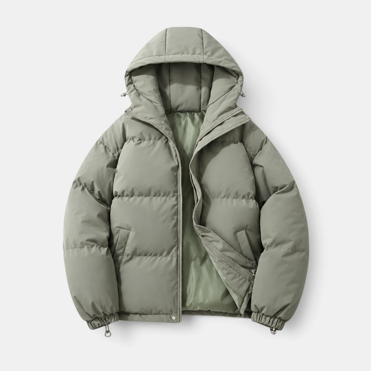 Chaqueta Acolchada Unisex Invierno con Capucha