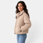 Chaqueta Acolchada Corta Mujer Cuello Alto