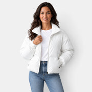 Chaqueta Acolchada Corta Mujer Cuello Alto