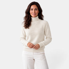 Suéter Mujer Cuello Alto Punto Fino