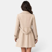 Gabardina Mujer Beige con Cinturón Ajustable