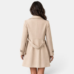Gabardina Mujer Beige con Cinturón Ajustable