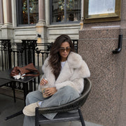 Abrigo Mujer Oversize de Pelo Sintético