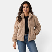 Chaqueta Mujer Teddy Bomber con Cremallera