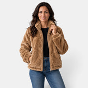 Chaqueta Mujer Teddy Bomber con Cremallera