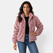 Chaqueta Mujer Teddy Bomber con Cremallera
