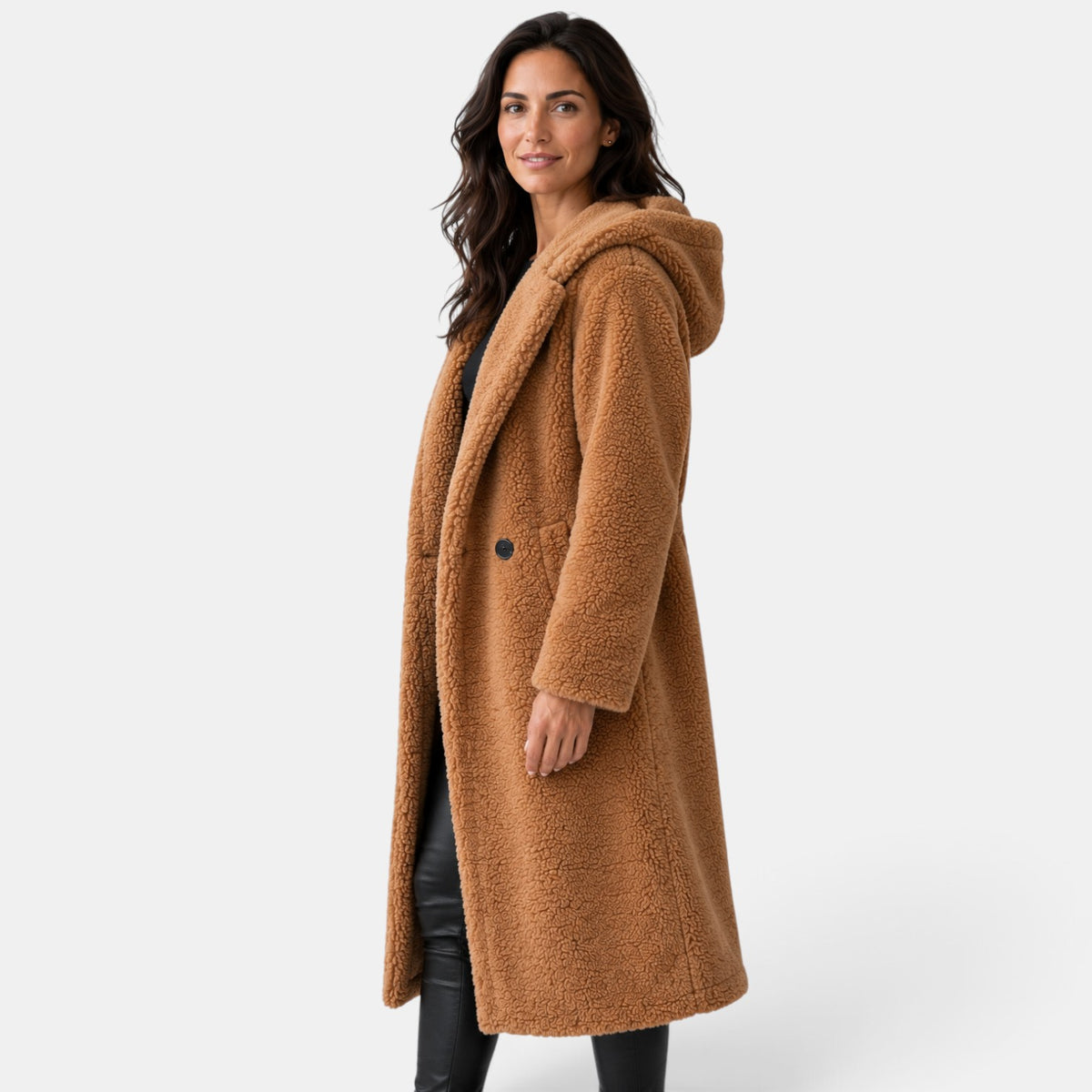 Women's Oversized Teddy Coat with Hood