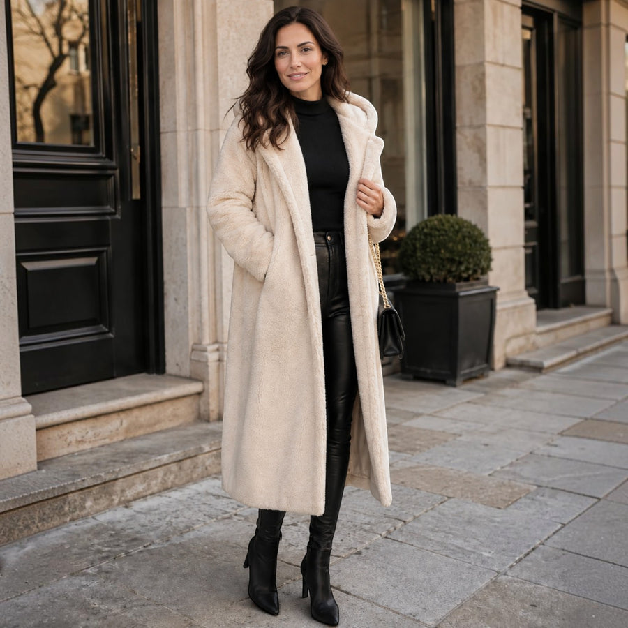 Women's Oversized Teddy Coat with Hood