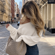Jersey Mujer Hombros Descubiertos Punto Bajo Canalé