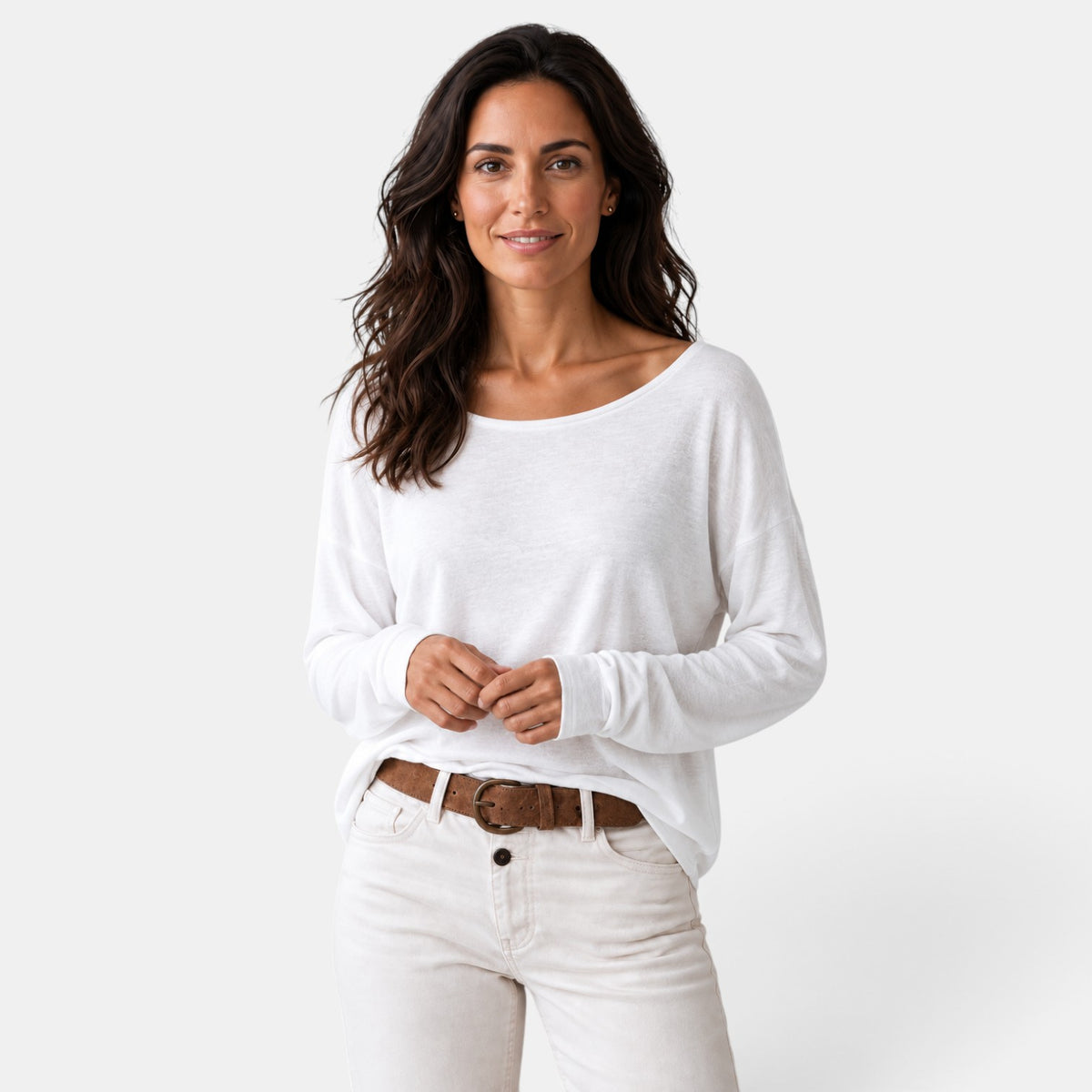 Jersey Mujer Punto Fino Cuello Redondo Ligero