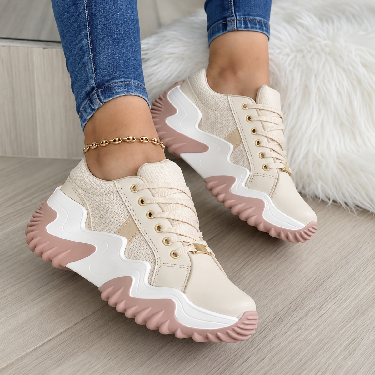 Zapatillas Deportivas Mujer con Cordones