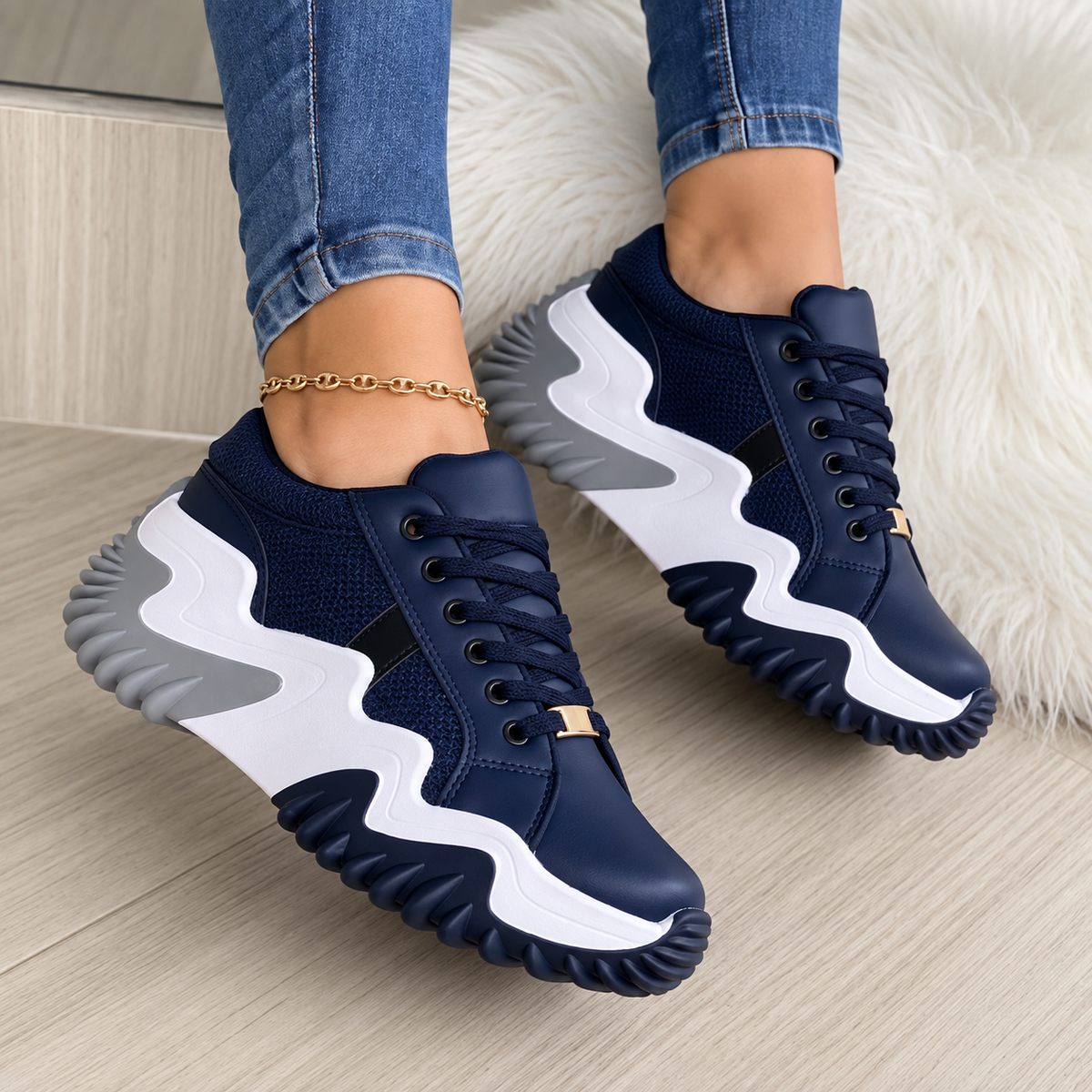 Zapatillas Deportivas Mujer con Cordones