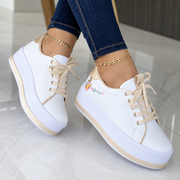 Zapatillas Mujer Plataforma Bordado Floral