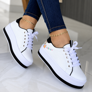 Zapatillas Mujer Plataforma Bordado Floral