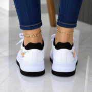 Zapatillas Mujer Plataforma Bordado Floral