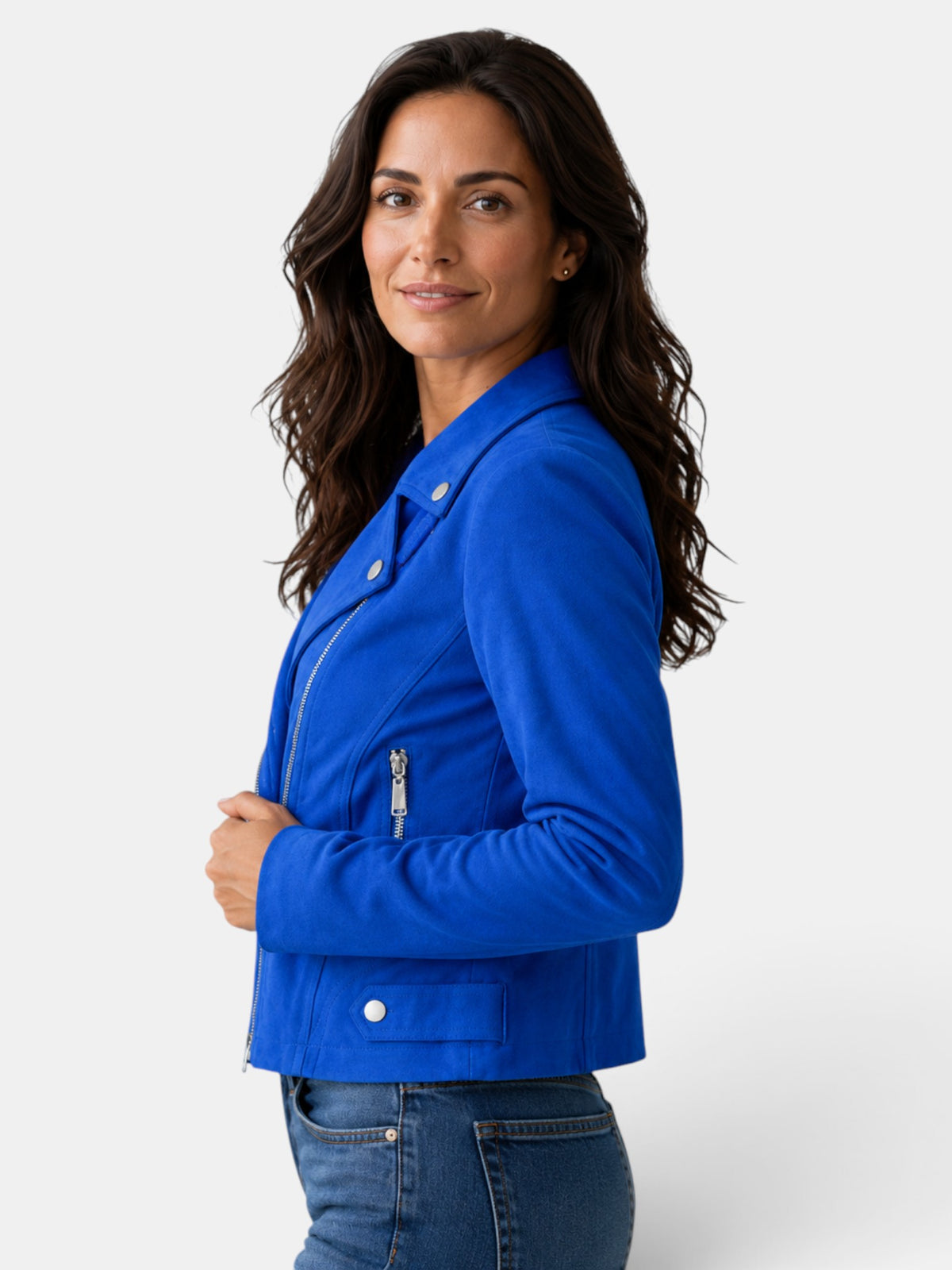 Chaqueta Americana Mujer Corta con Cremallera