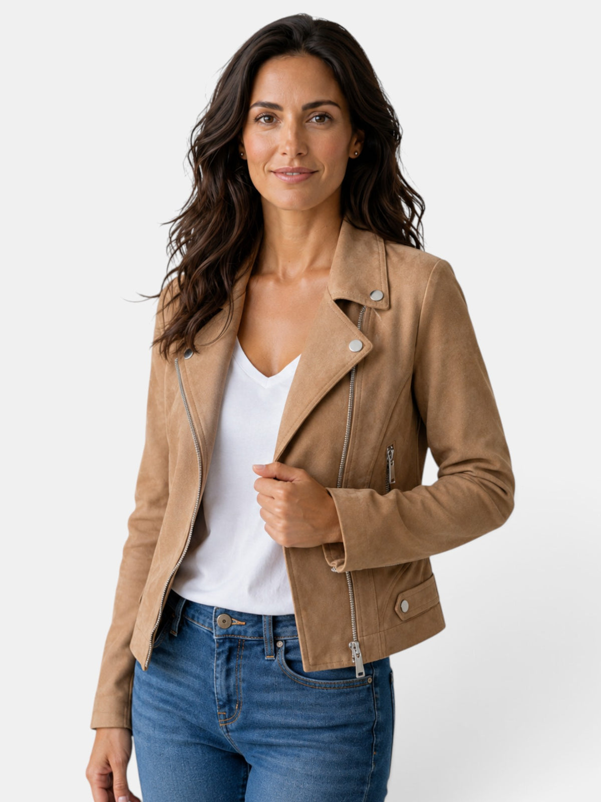 Chaqueta Americana Mujer Corta con Cremallera